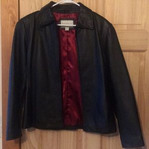 NWOT Worthington Black Leather Jacket
